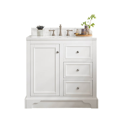 De Soto 36" Single Vanity Cabinet, Bright White