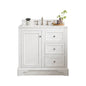 De Soto 36" Single Vanity Cabinet, Bright White