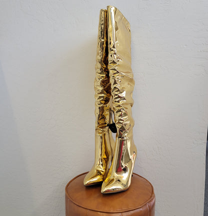 INC Gold Boots Sz 8