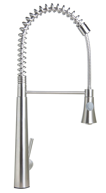 ALFI brand  AB2039S Solid Stainless Steel Commercial Spring Kitchen Faucet with Pull Down Shower Spray