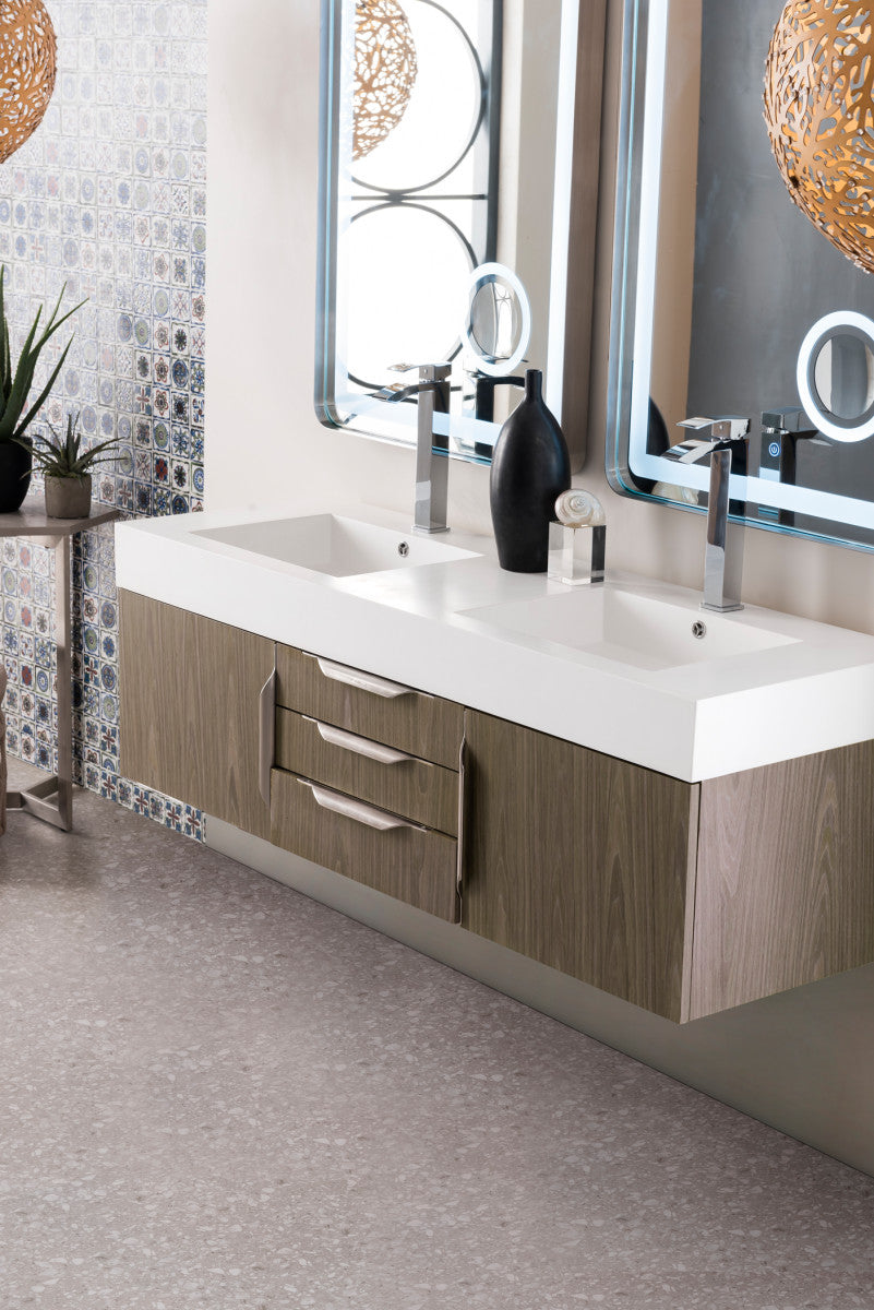 Columbia 59" Double Wall Mount Vanity Cabinet