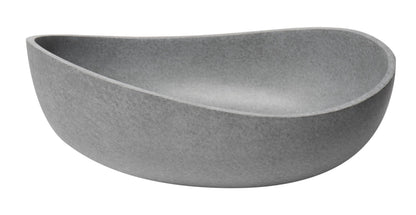 ALFI brand  ABCO23O 23" Solid Concrete Wavy Oval Above Mount Vessel Sink