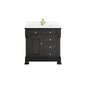 James Martin 547-V36 Brookfield 36” Single Vanity – Black Onyx / Honey Oak / Pearl Charcoal