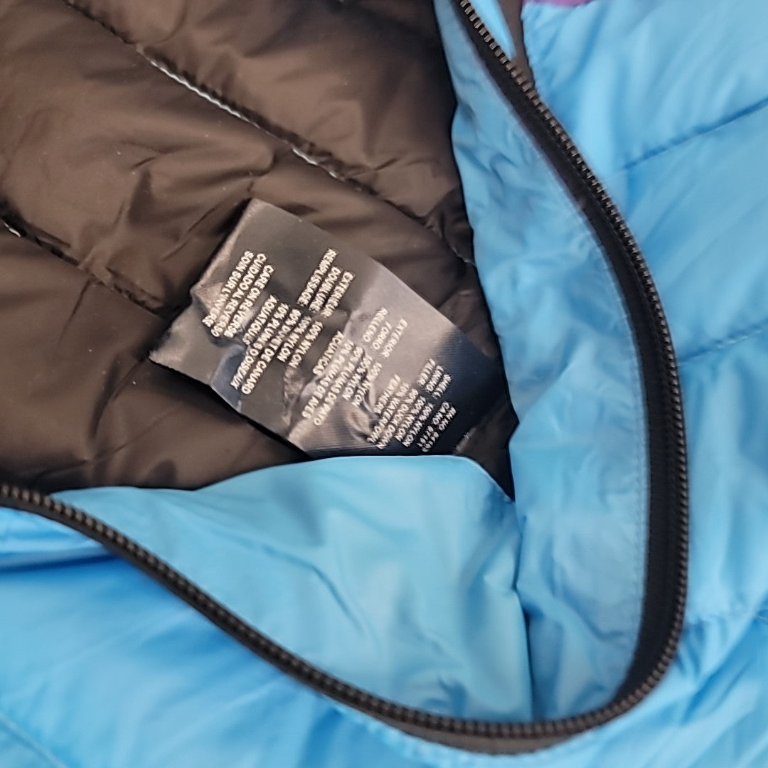 Club Room Size S Blue Pink Quilted Packable Puffer Jacket NWT