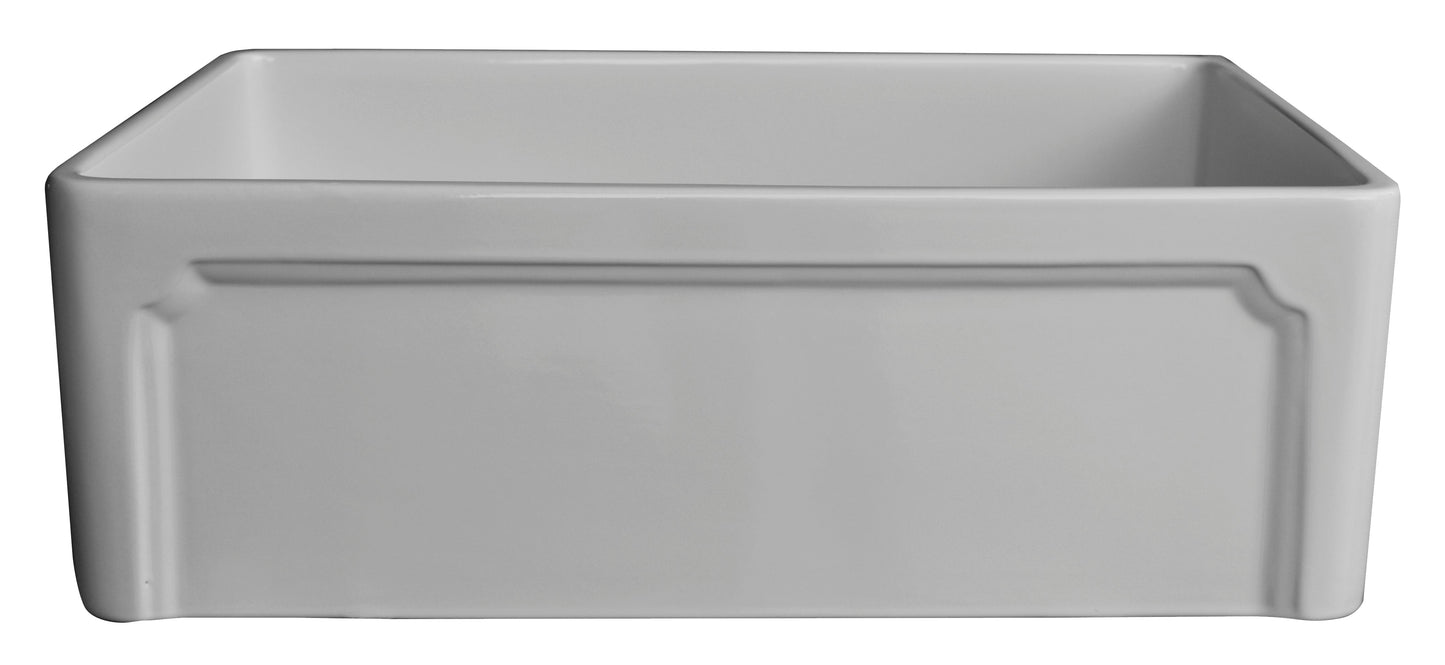 ALFI brand AB3020SB 30 inch Biscuit Reversible Single Fireclay Farmhouse Kitchen Sink