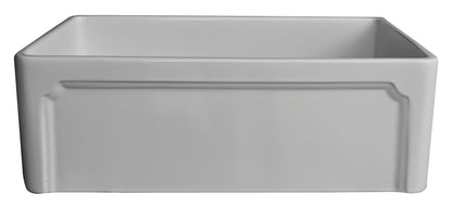 ALFI brand AB3020SB 30 inch Biscuit Reversible Single Fireclay Farmhouse Kitchen Sink