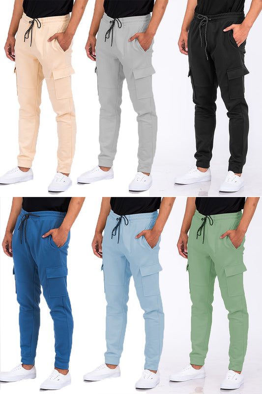 Cotton Blend Cargo Joggers with Elastic Drawstring | Apparel | Kitchen + Metal
