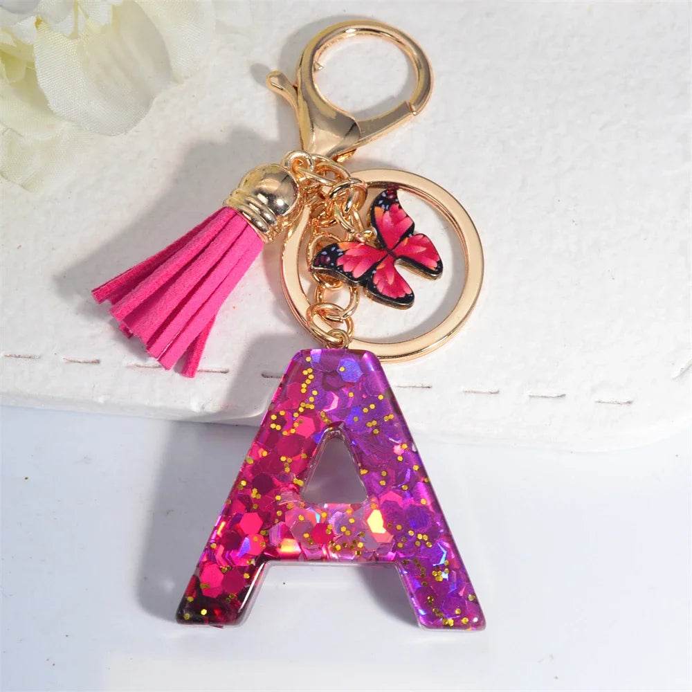 Personalized Butterfly Tassel Keychain 💖