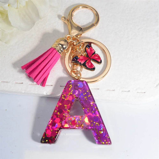 Personalized Butterfly Tassel Keychain 💖