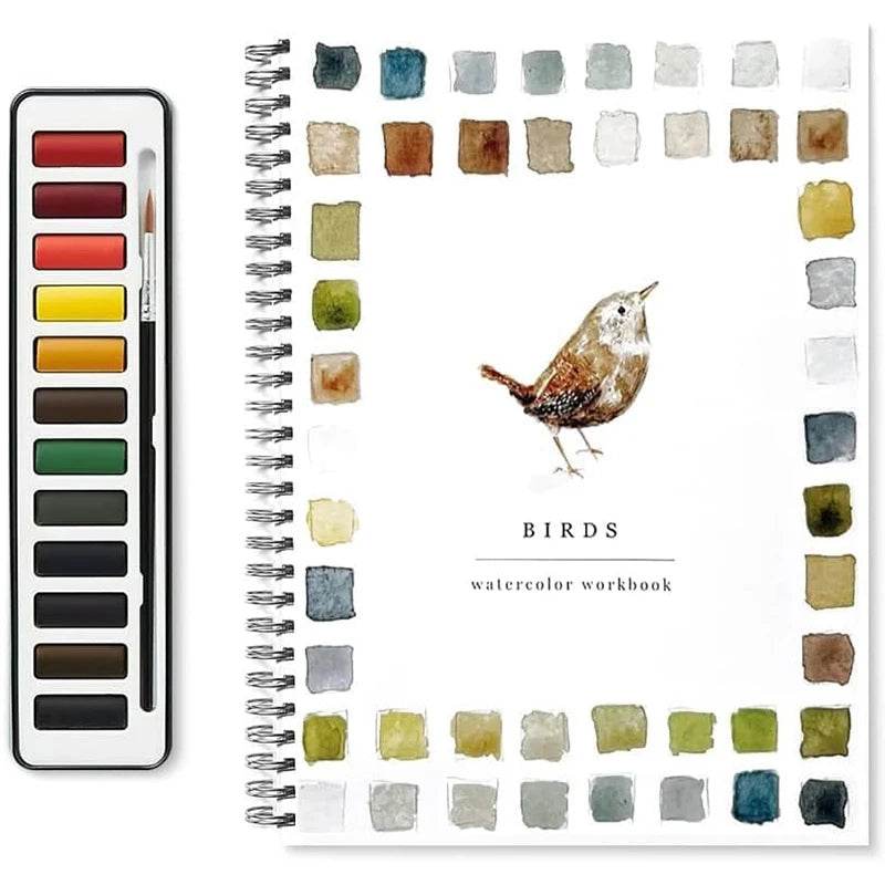 Floral Watercolor Workbook Spiral Sketchbook for Beginner Artists