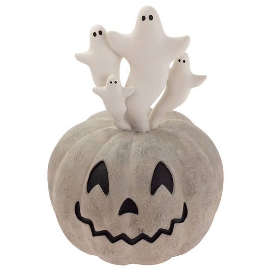 7" x 10" - Ghost & Jack-O-Lantern Halloween Figurine Tabletop