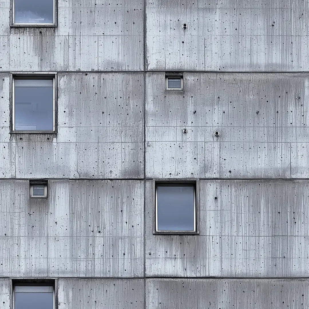Brutalist Concrete Panel Mural