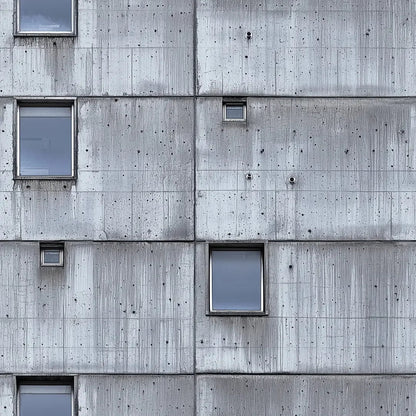 Brutalist Concrete Panel Mural