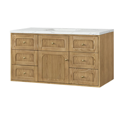 Laurent 48" Single Vanity Cabinet, Light Natural Oak