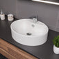 ALFI brand  ABC910 White 22" Oval Above Mount Ceramic Sink with Faucet Hole