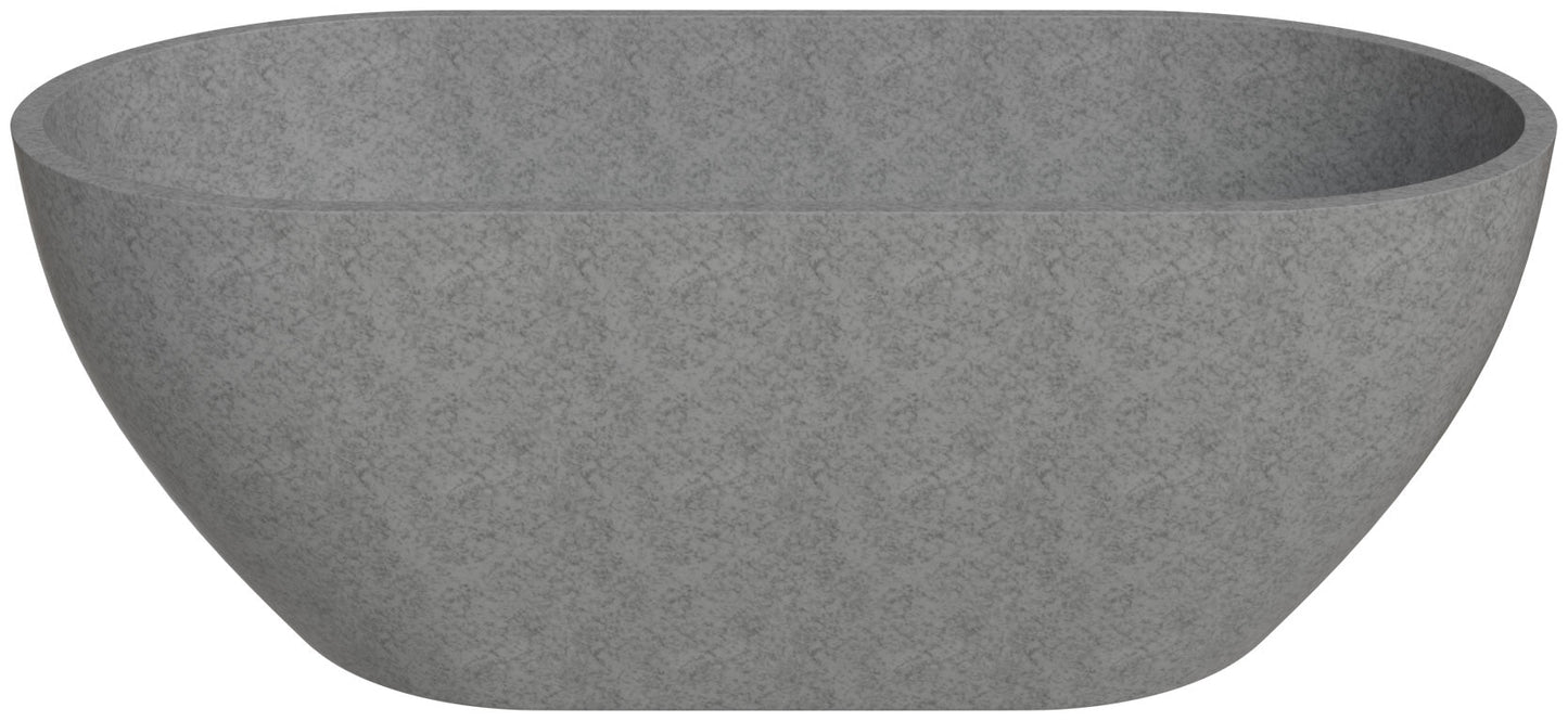 ALFI brand  ABCO59TUB 59" Solid Concrete Oval Freestanding Bathtub