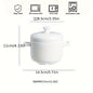 DualLid White Ceramic Stew Pot for Healthy Cooking