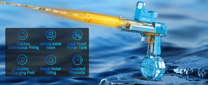 Desert Eagle Electric Water Gun with Silencer and Light High Speed, Long Range Squirt Gun for Kids & Adults