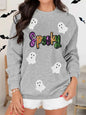 Halloween Spooky Ghost Sequin Sweatshirt
