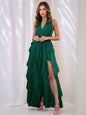 Halter Neck Irregular Mesh Dress