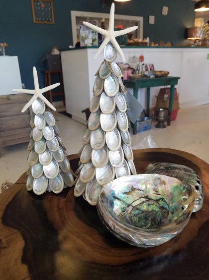 Abalone Seashell Tree with Finger Star Top