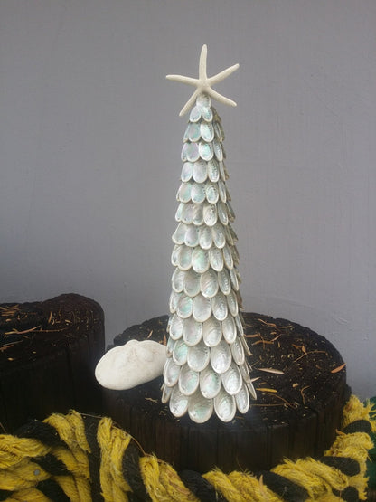 Abalone Seashell Tree with Finger Star Top