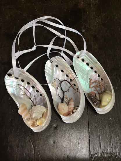 Abalone Shell Ornament- Pearl or Silver