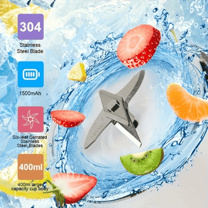 Portable USB Juicer Blender – Multifunction Electric Fruit Mixer for Smoothies, Shakes & Juices