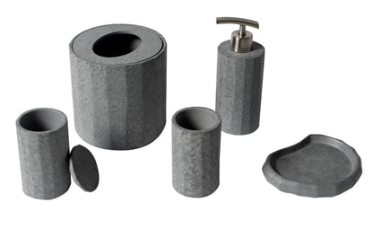 ALFI brand  ABCO1022 5 Piece Solid Concrete Gray Matte Bathroom Accessory Set