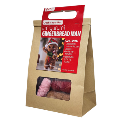 Amigurumi Crochet Kit - Gingerbread Man