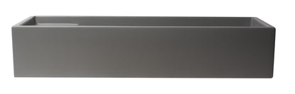 ALFI brand  AB39TRGM 39" Grey Matte Above Mount Fireclay Bathroom Trough Sink