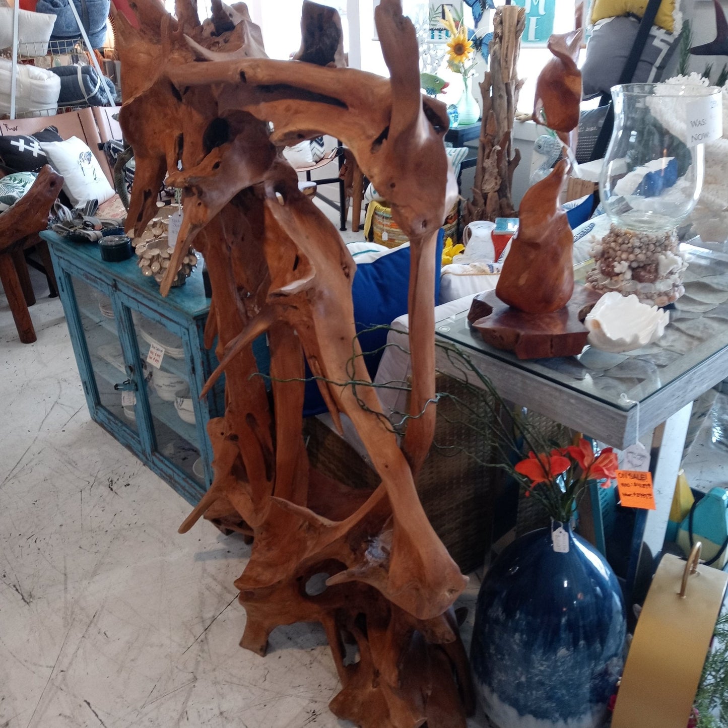 Abstract Teak Wood Sculpture