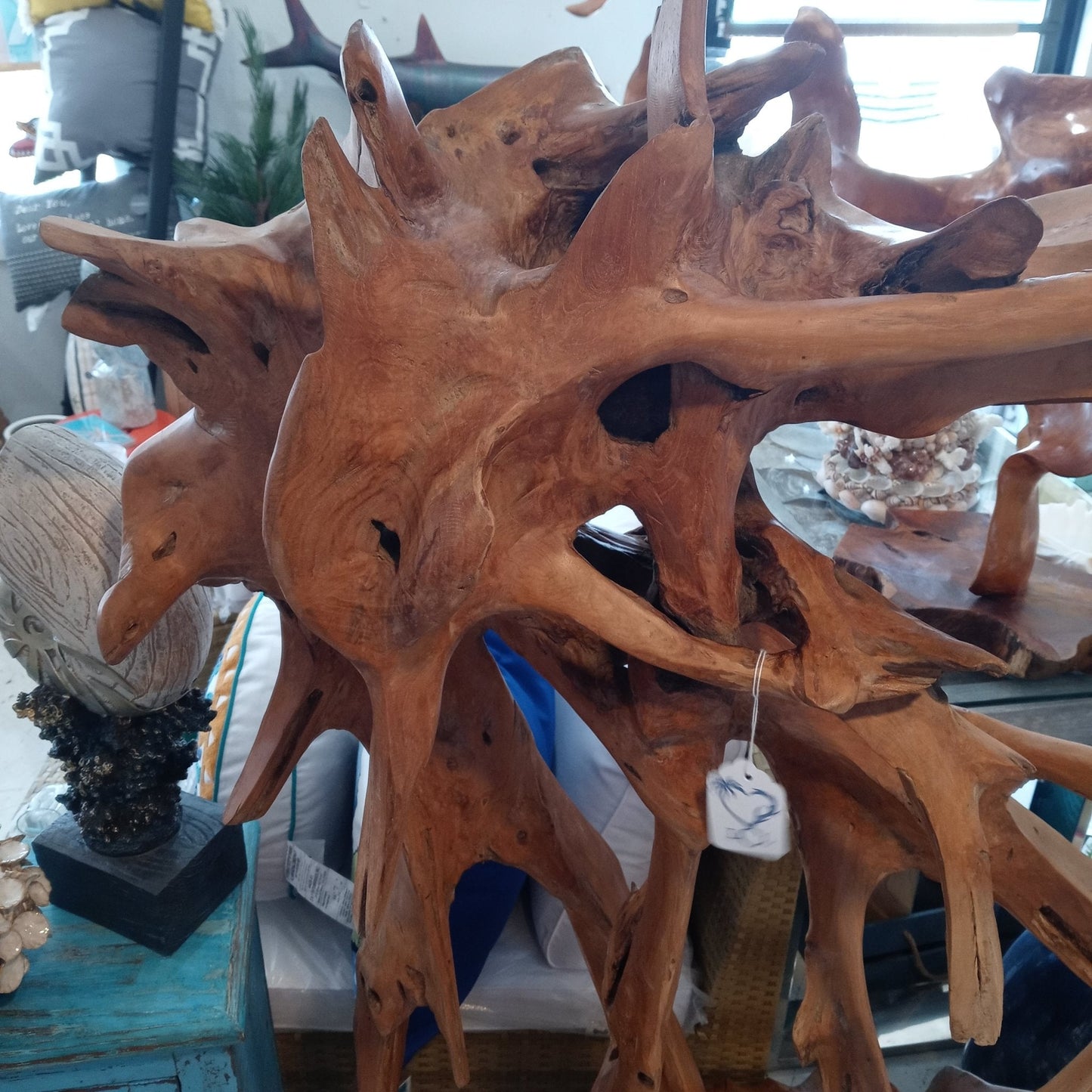 Abstract Teak Wood Sculpture