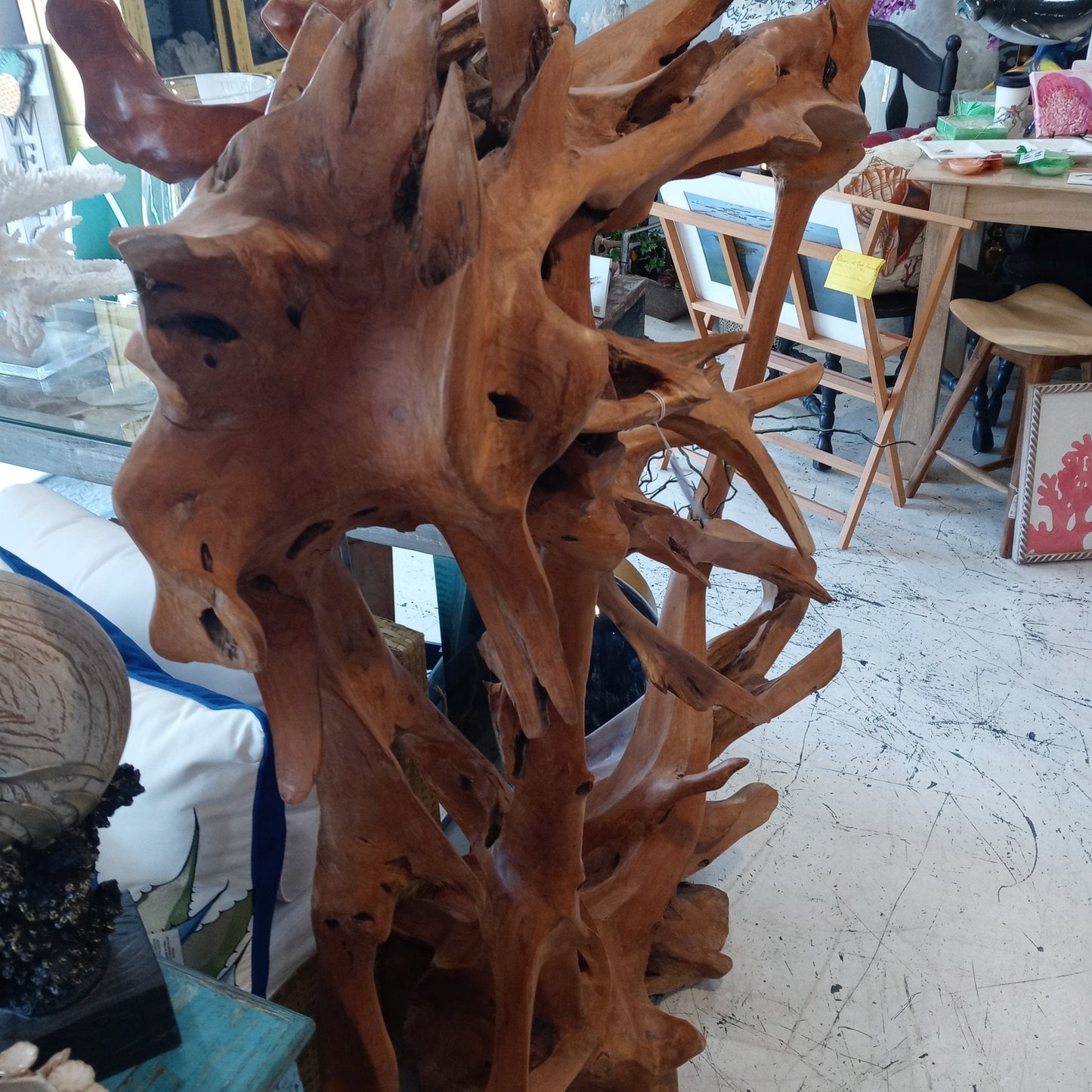 Abstract Teak Wood Sculpture