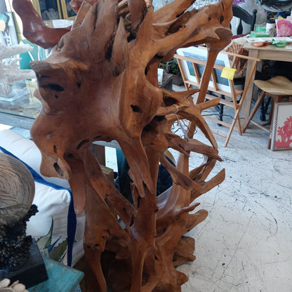 Abstract Teak Wood Sculpture