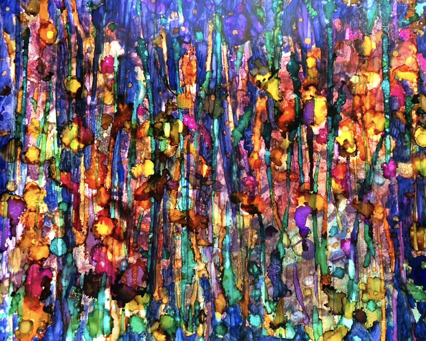Multicolored abstract pattern with vibrant colors