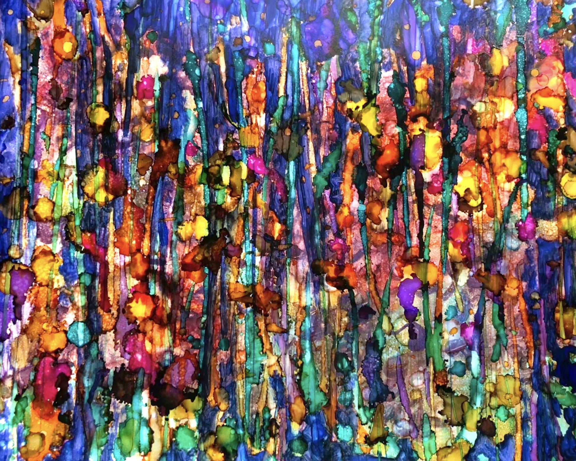 Multicolored abstract pattern with vibrant colors