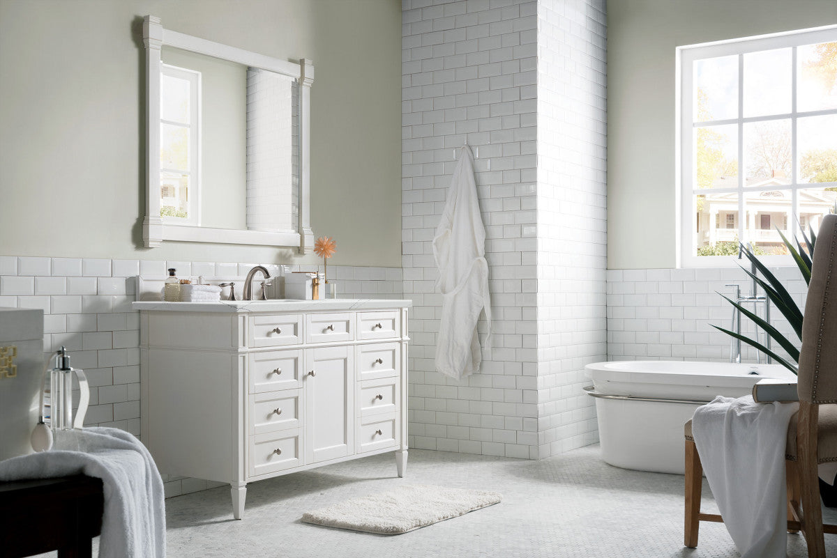 Brittany 48" Single Vanity in Bright White