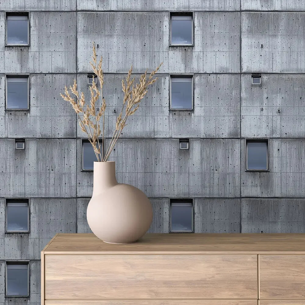 Brutalist Concrete Panel Mural