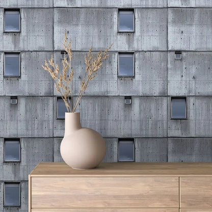 Brutalist Concrete Panel Mural