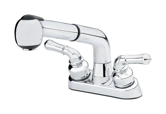 B & K 3311-U525 2 Handles Pull Out Kitchen Faucet  Chrome | Faucets | Kitchen + Metal