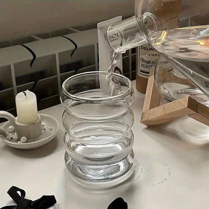 Set of 2 Cute 12oz Glass Cups with Accessories