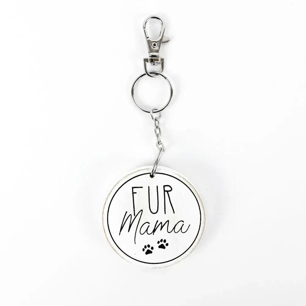 Fur Mama Key Chain | Paw Print Pet Mom Accessory