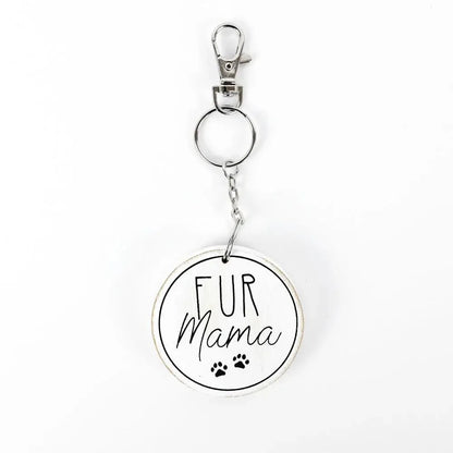 Fur Mama Key Chain | Paw Print Pet Mom Accessory