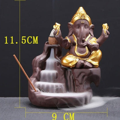 Ganesha Elephant Backflow Backflow Incense Burner