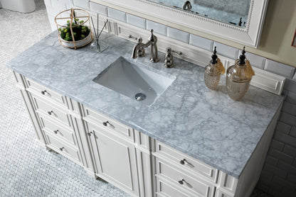 Bristol 60" Single Vanity Cabinet, Bright White