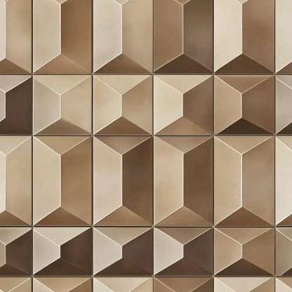 Sculpted Bronze Geometric Wall