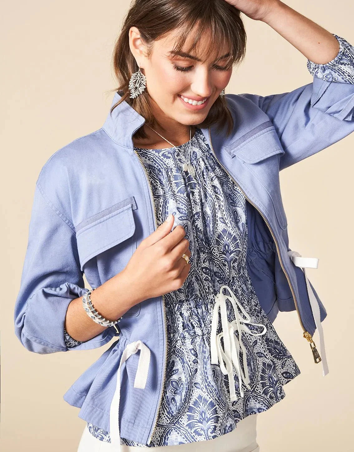 Adia Twill Jacket Coastal Blue