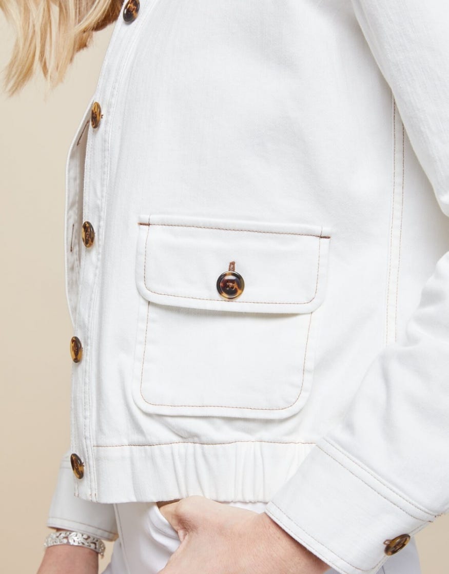 Adler Denim Jacket - Pearl White