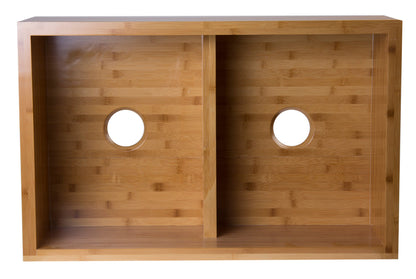 ALFI brand  AB3321 33" Double Bowl Bamboo Kitchen Farm Sink